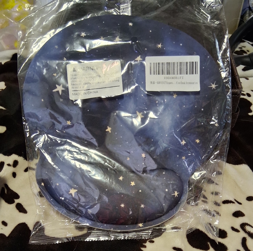Source Unknown Blue Starry Memory Foam Wrist Rest Mouse Pad